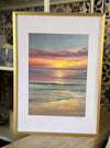 Burns Beach Sunset gold frame