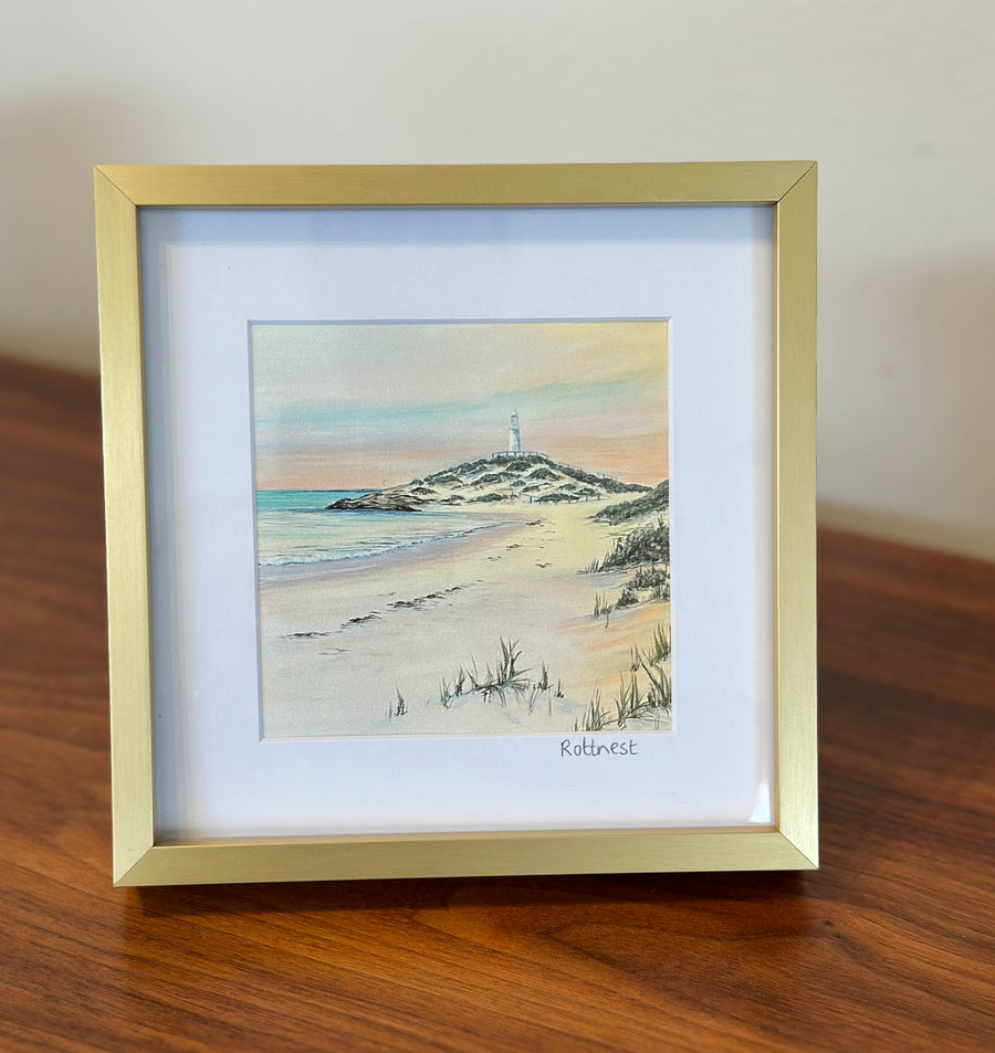 Rottnest Sunrise gold frame