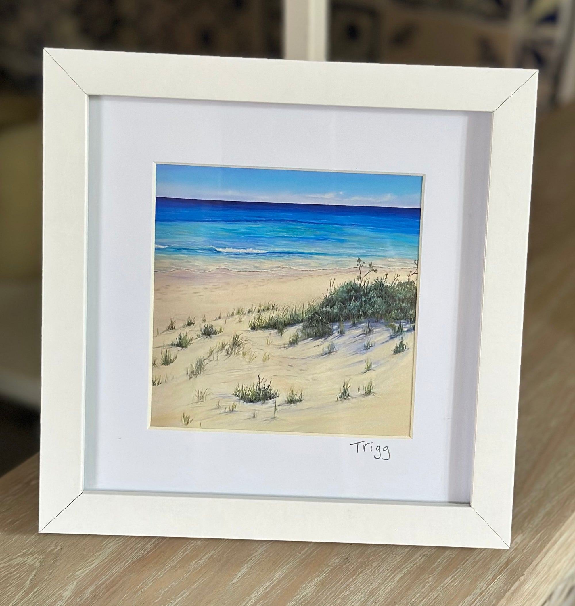 Sandy Tracks, Trigg Beach white frame