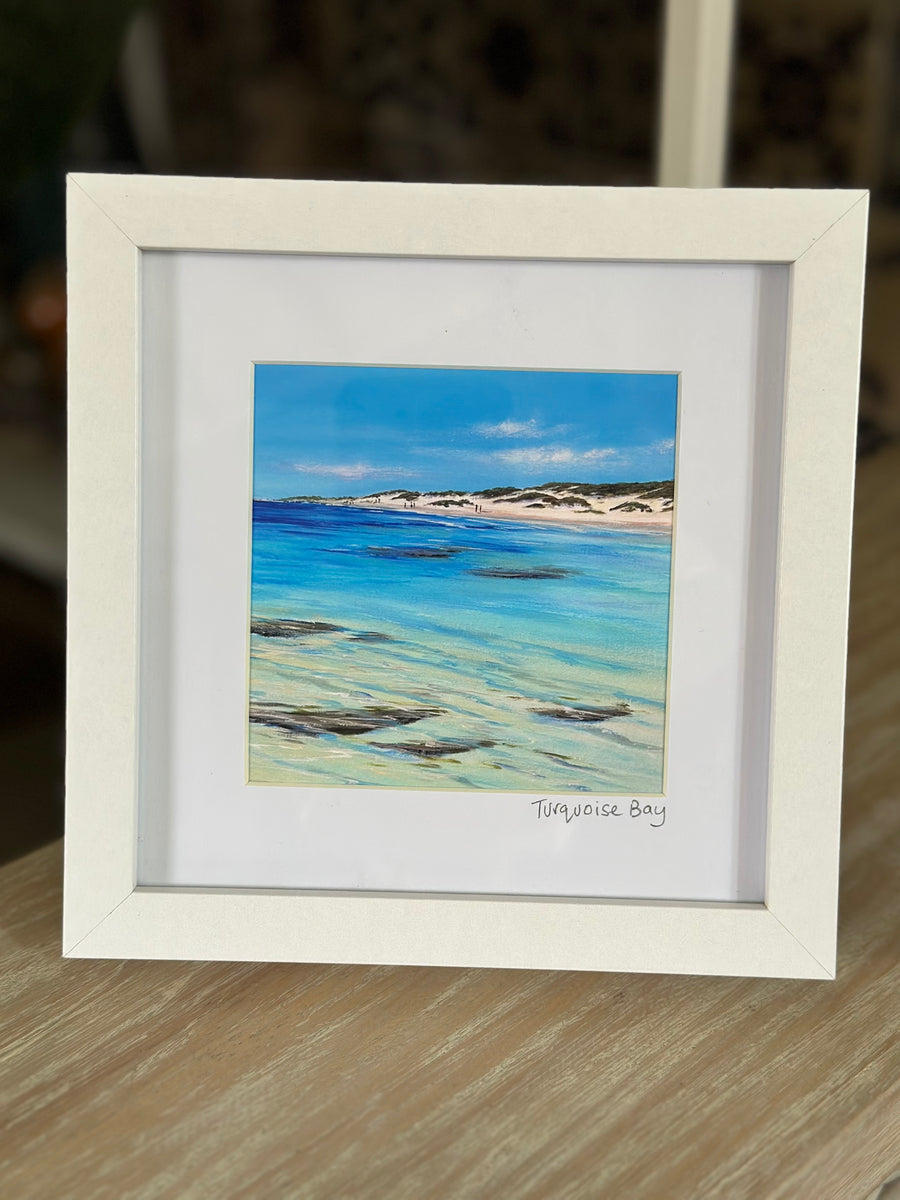 Turquoise Bay white frame