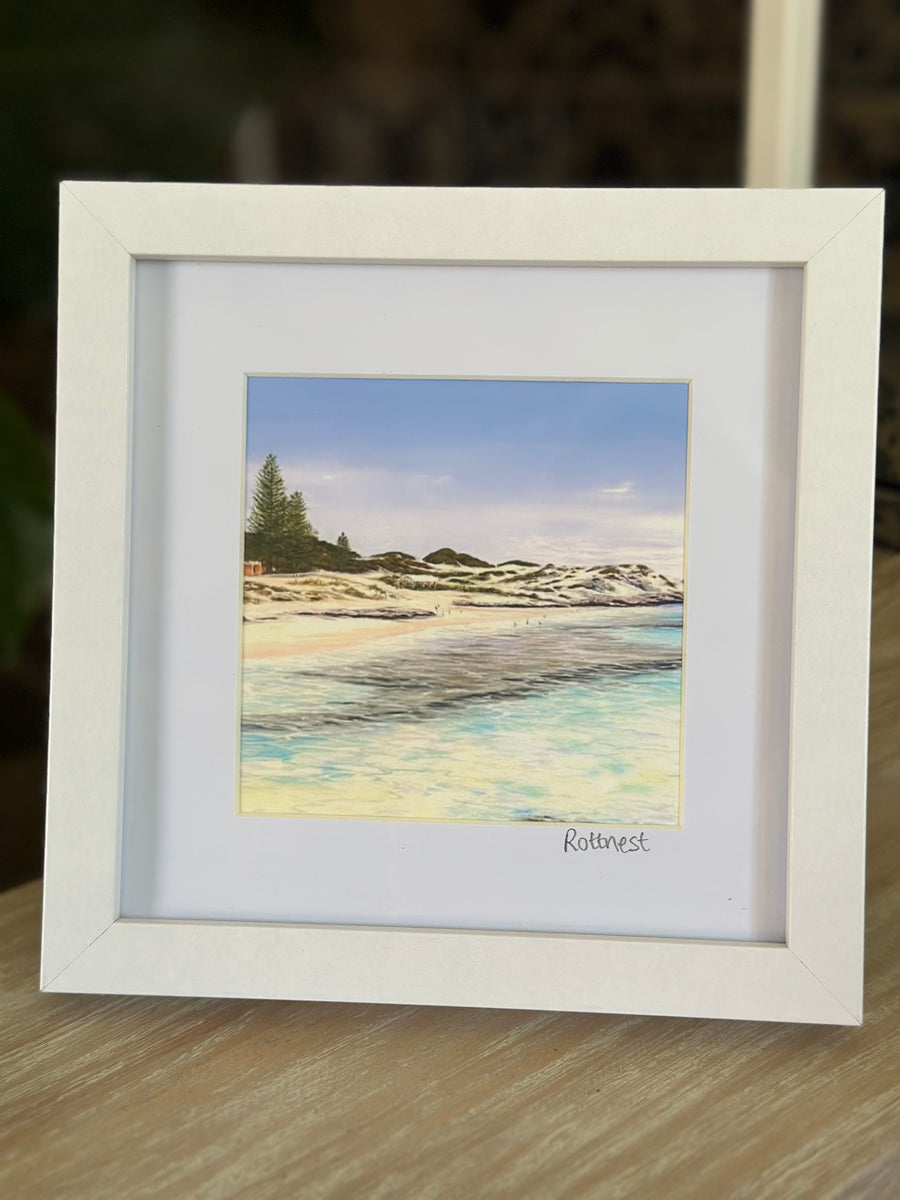 Summer at the Basin, Rottnest (white frame)