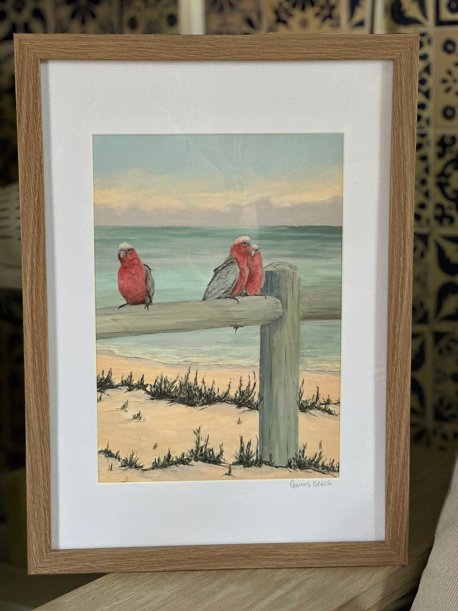 Love Birds (oak frame)