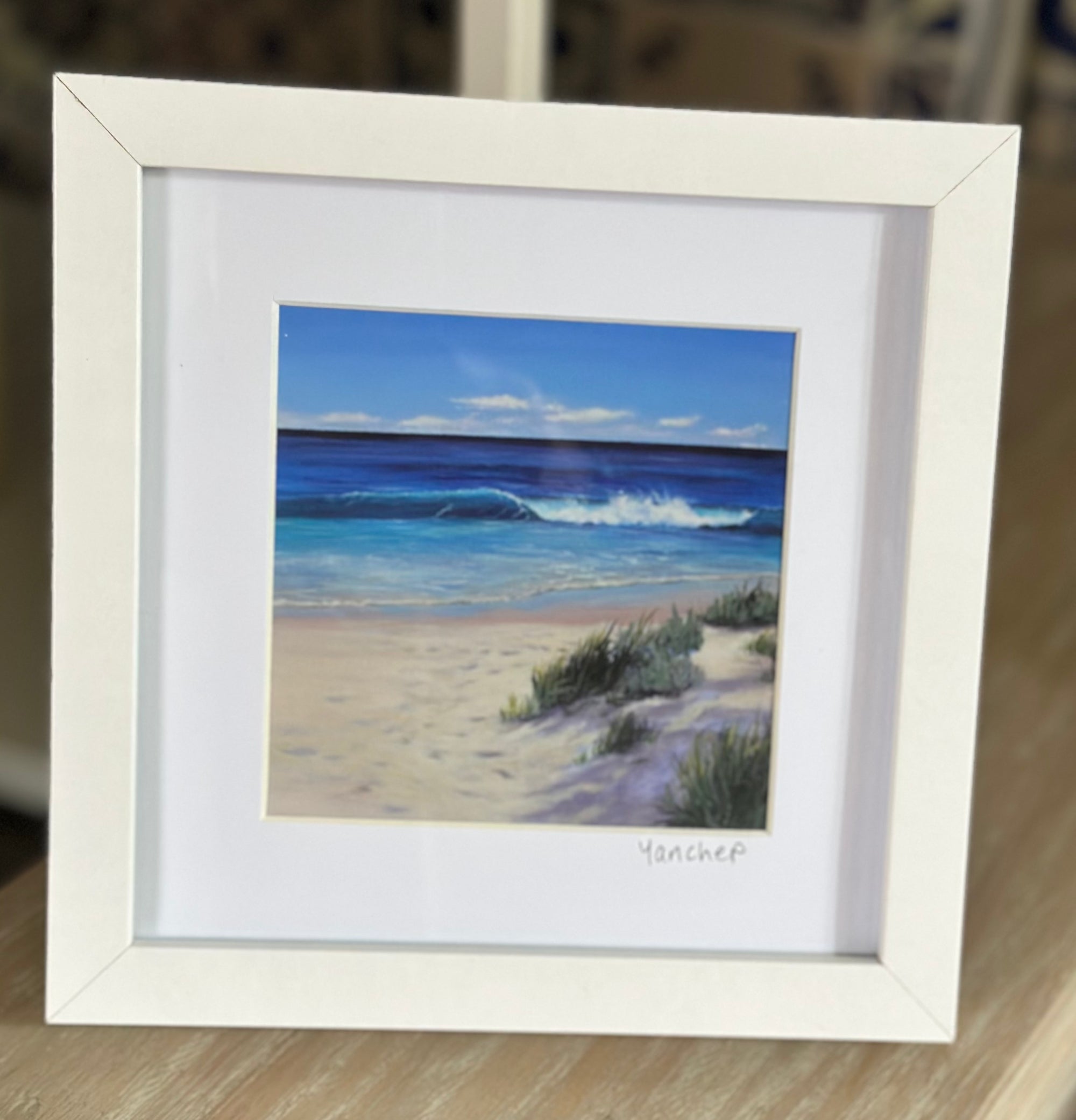 Beach Time, Yanchep white frame