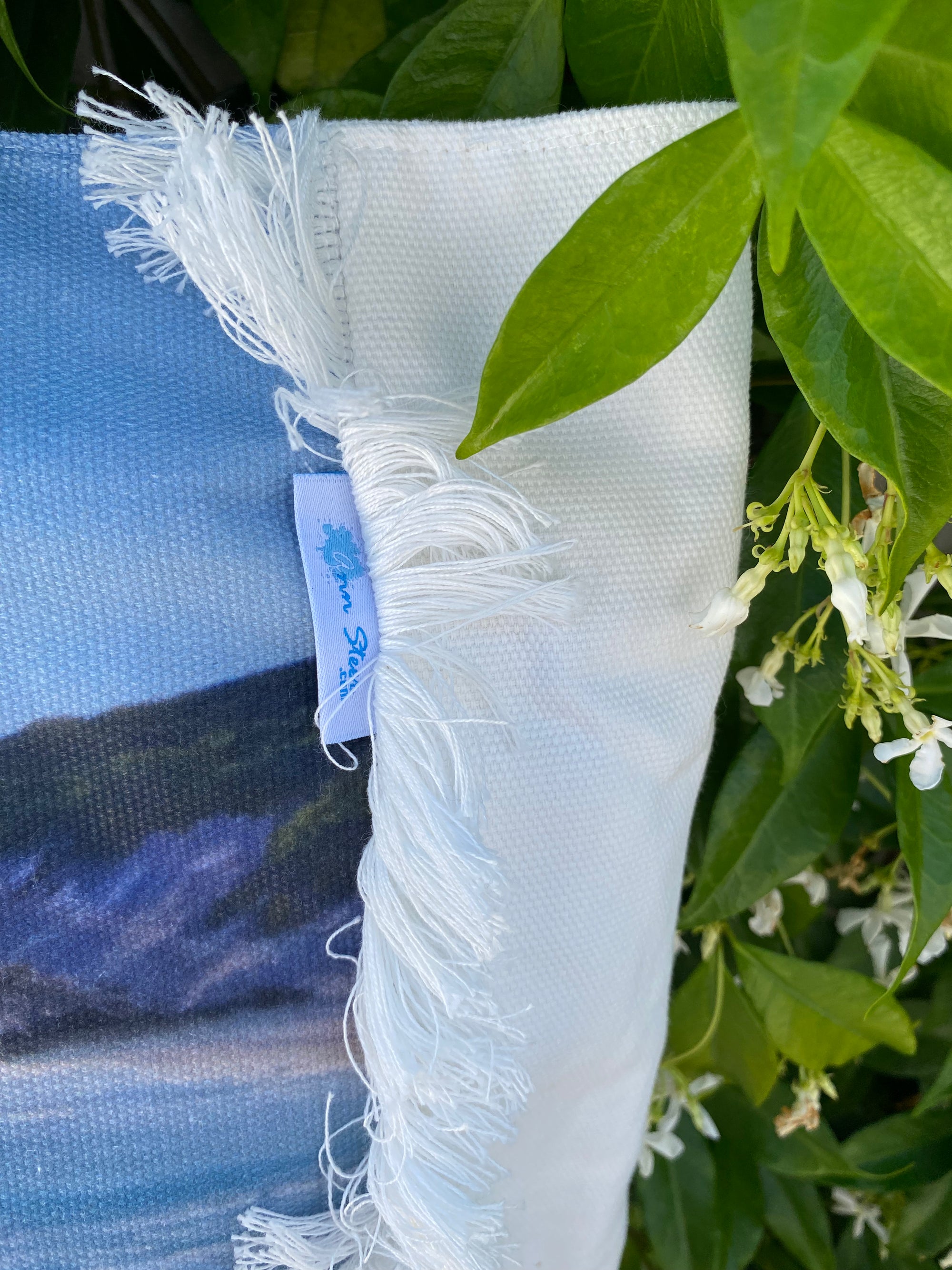 Rolling Swell tassel tote bag