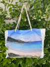 Beach Day tassel tote bag