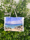 Down the Path tassel tote bag