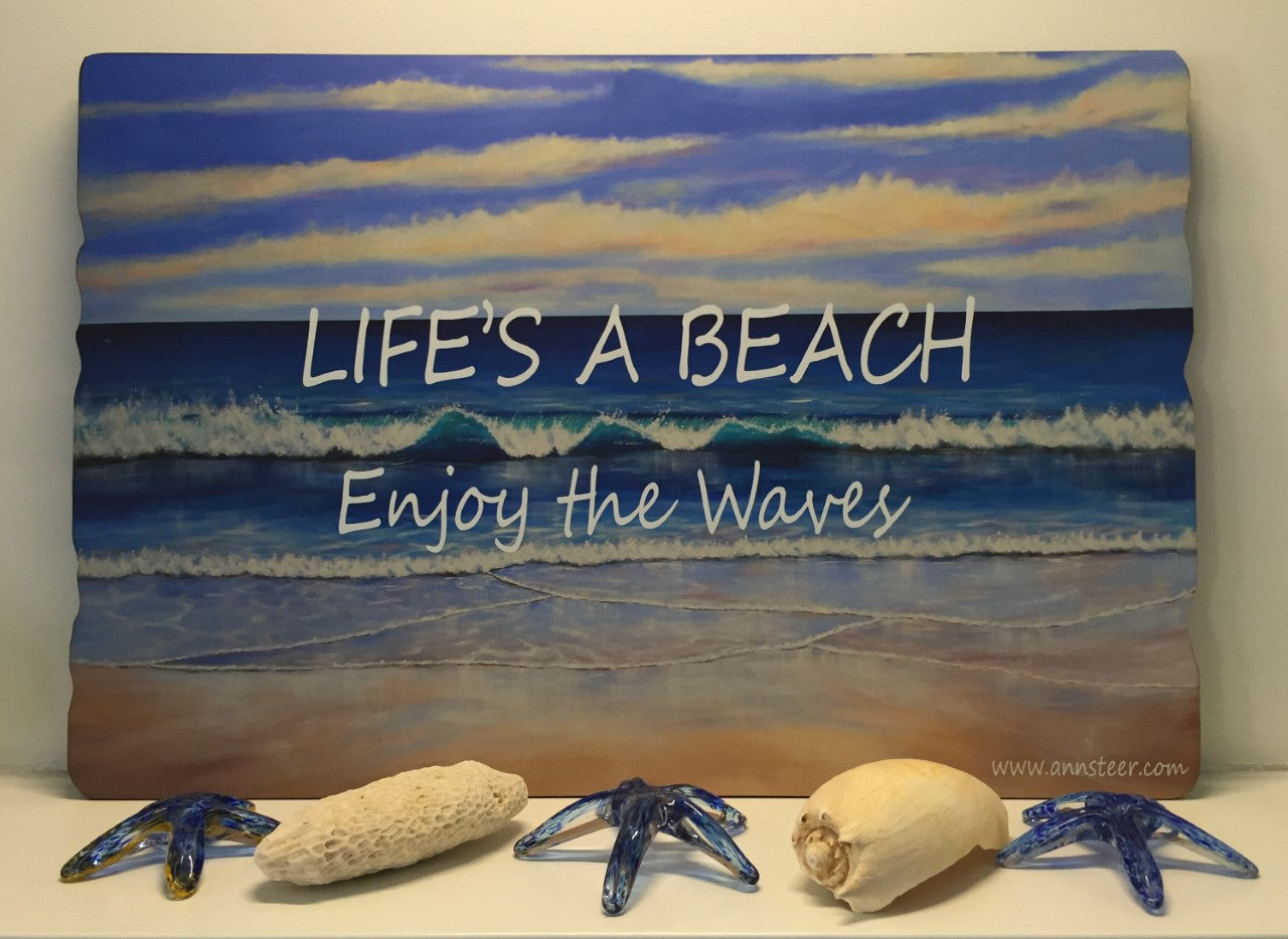 Life's a Beach Enjoy the Waves Wall Plaque