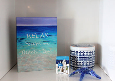 Relax You're on Beach Time Table Top Plaque